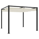 Garden Gazebo with Retractable Roof Cream 3x3 m Steel