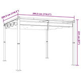 Garden Gazebo with Retractable Roof Cream 3x3 m Steel