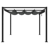 Garden Gazebo with Retractable Roof Anthracite 3x3 m Steel