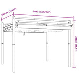 Garden Gazebo with Retractable Roof Anthracite 3x3 m Aluminium