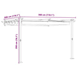 Wall Mounted Gazebo Cream Steel