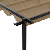 Wall Mounted Gazebo Taupe Steel