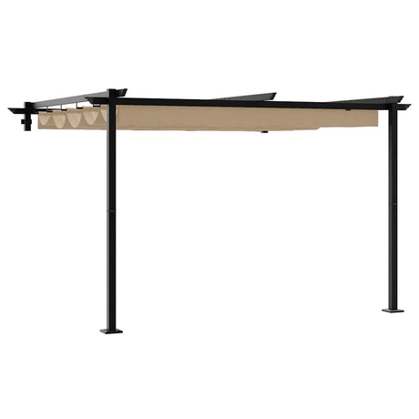 Wall Mounted Gazebo Taupe Steel