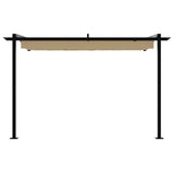 Wall Mounted Gazebo Taupe Steel