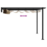 Wall Mounted Gazebo Taupe Steel