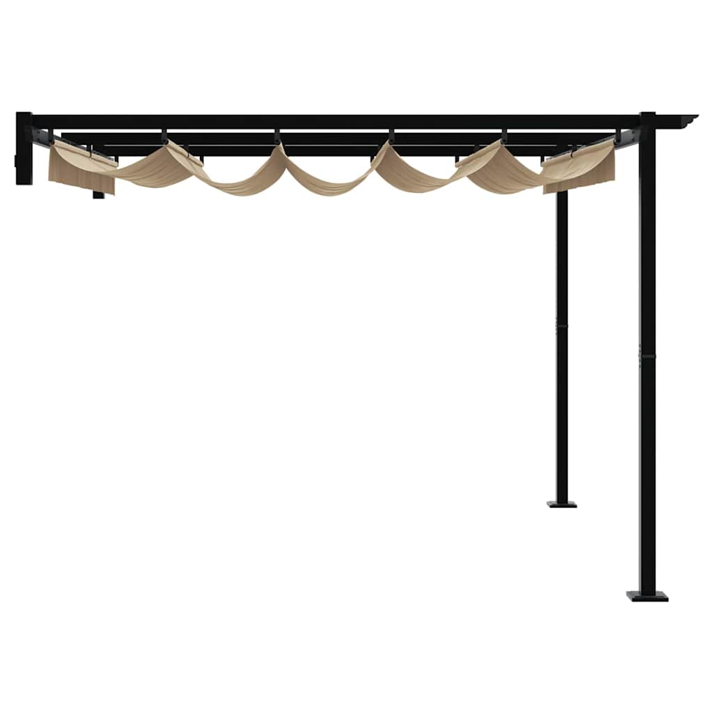 Wall Mounted Gazebo Taupe Steel