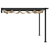 Wall Mounted Gazebo Taupe Steel