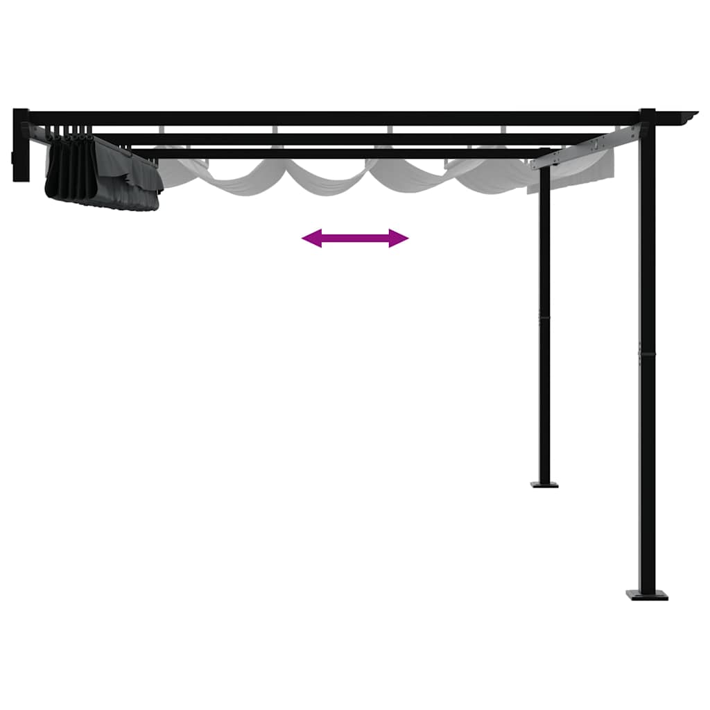 Wall Mounted Gazebo Anthracite Steel