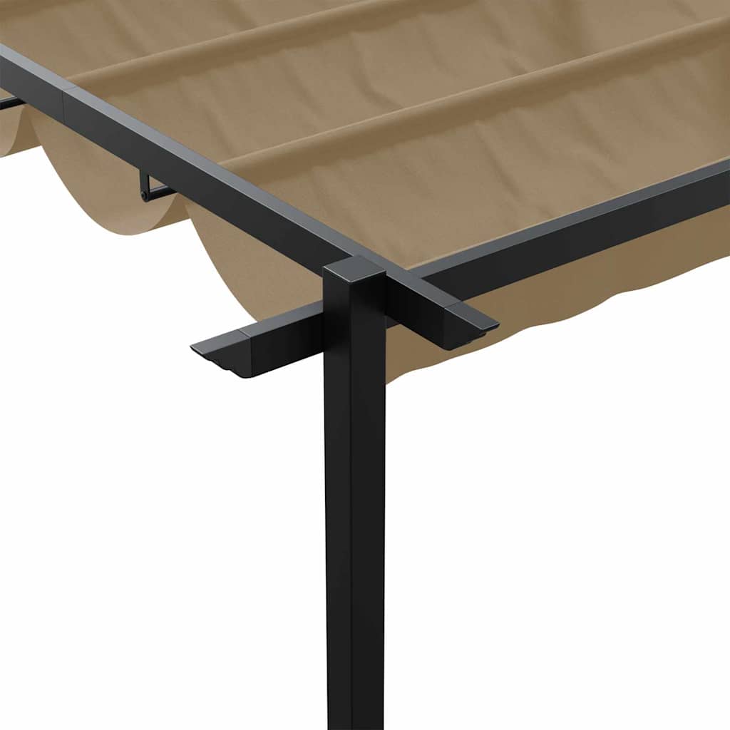 Wall Mounted Gazebo Taupe Steel