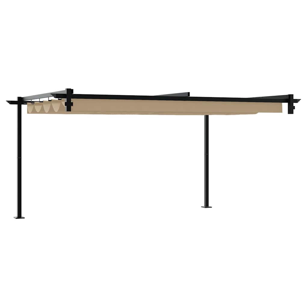Wall Mounted Gazebo Taupe Steel
