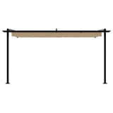 Wall Mounted Gazebo Taupe Steel