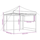 Foldable Party Tent Pop-Up with 2 Sidewalls Burgundy