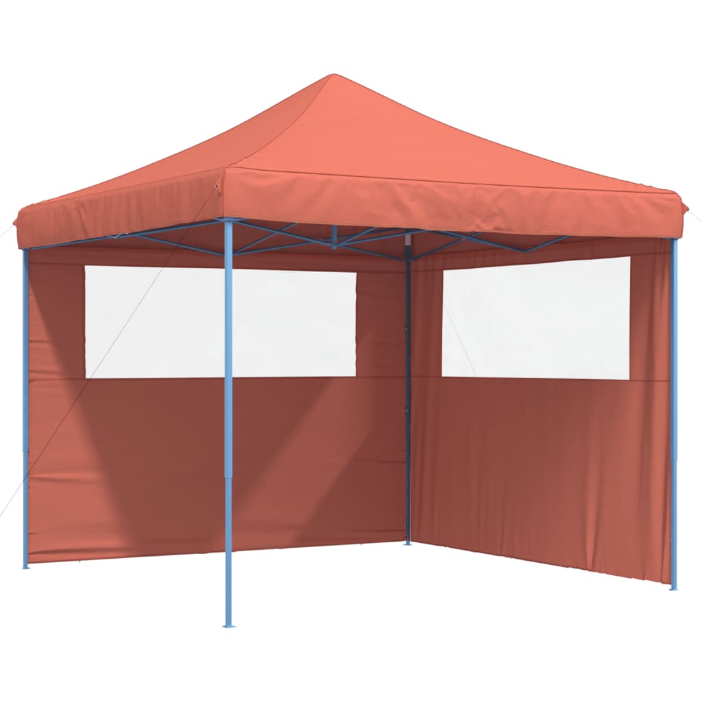 Foldable Party Tent Pop-Up with 2 Sidewalls Terracotta