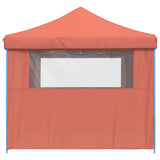 Foldable Party Tent Pop-Up with 4 Sidewalls Terracotta