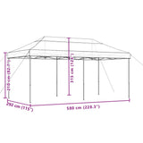 Foldable Party Tent Pop-Up Beige 580x292x315 cm