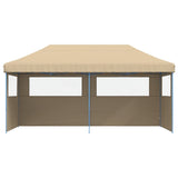 Foldable Party Tent Pop-Up with 3 Sidewalls Beige