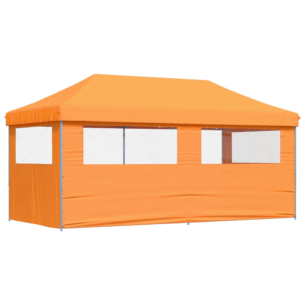 Foldable Party Tent Pop-Up with 3 Sidewalls Orange