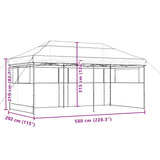 Foldable Party Tent Pop-Up with 3 Sidewalls Orange