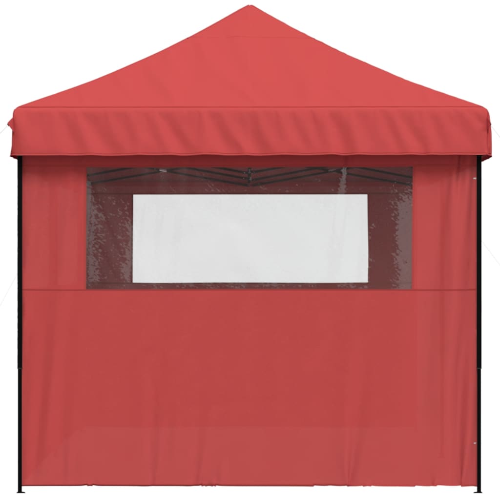 Foldable Party Tent Pop-Up with 3 Sidewalls Burgundy