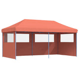 Foldable Party Tent Pop-Up with 3 Sidewalls Terracotta