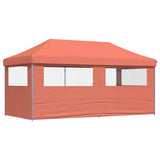 Foldable Party Tent Pop-Up with 3 Sidewalls Terracotta