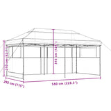 Foldable Party Tent Pop-Up with 3 Sidewalls Terracotta