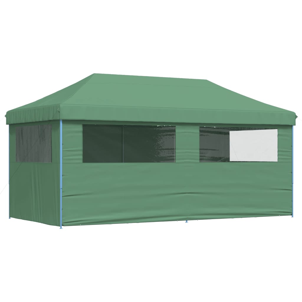 Foldable Party Tent Pop-Up with 4 Sidewalls Green