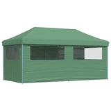 Foldable Party Tent Pop-Up with 4 Sidewalls Green