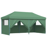 Foldable Party Tent Pop-Up with 4 Sidewalls Green