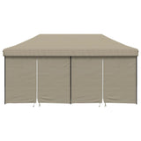 Foldable Party Tent Pop-Up with 4 Sidewalls Taupe