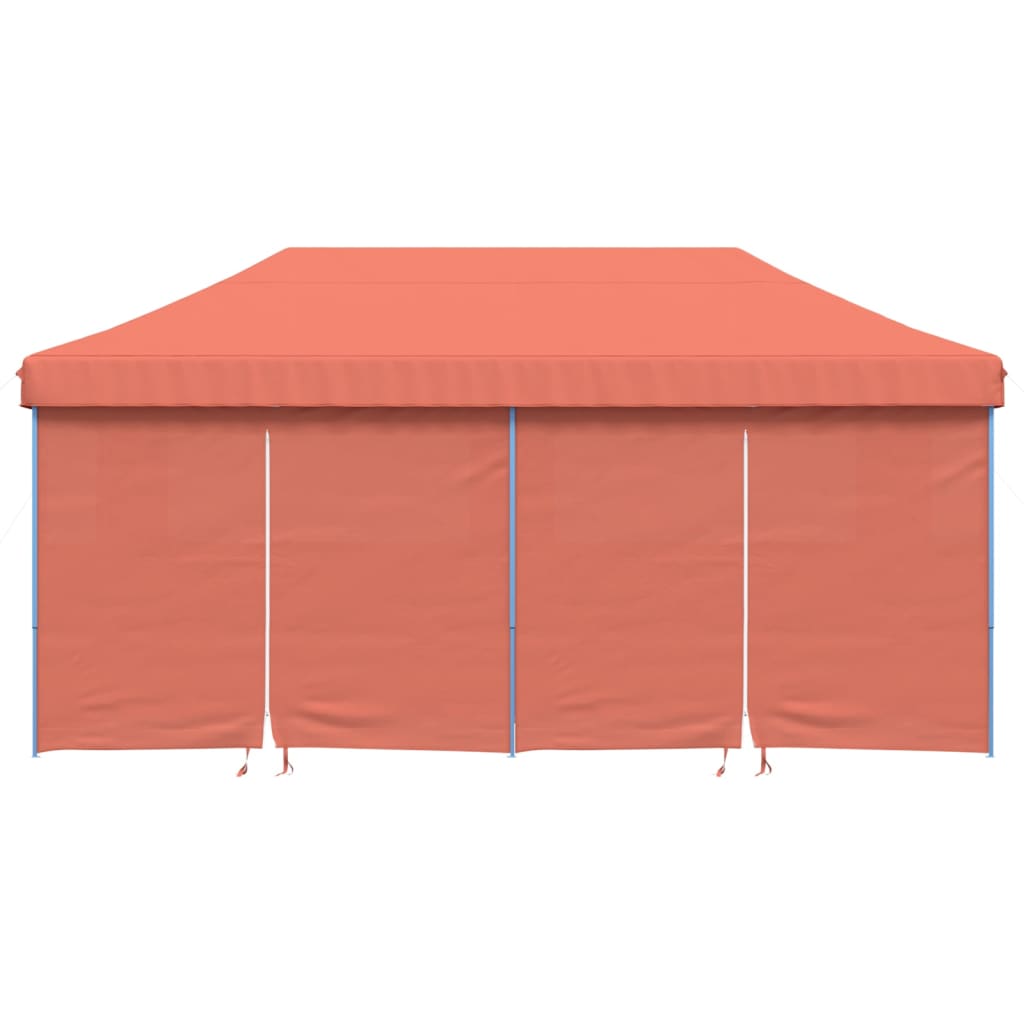 Foldable Party Tent Pop-Up with 4 Sidewalls Terracotta