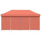 Foldable Party Tent Pop-Up with 4 Sidewalls Terracotta