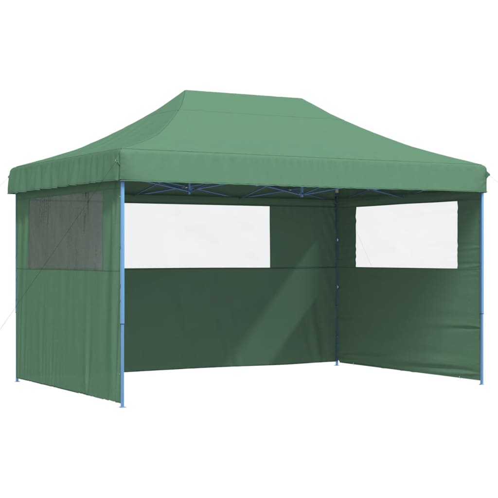 Foldable Party Tent Pop-Up with 3 Sidewalls Green