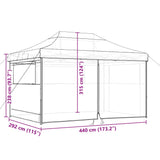 Foldable Party Tent Pop-Up with 4 Sidewalls Green