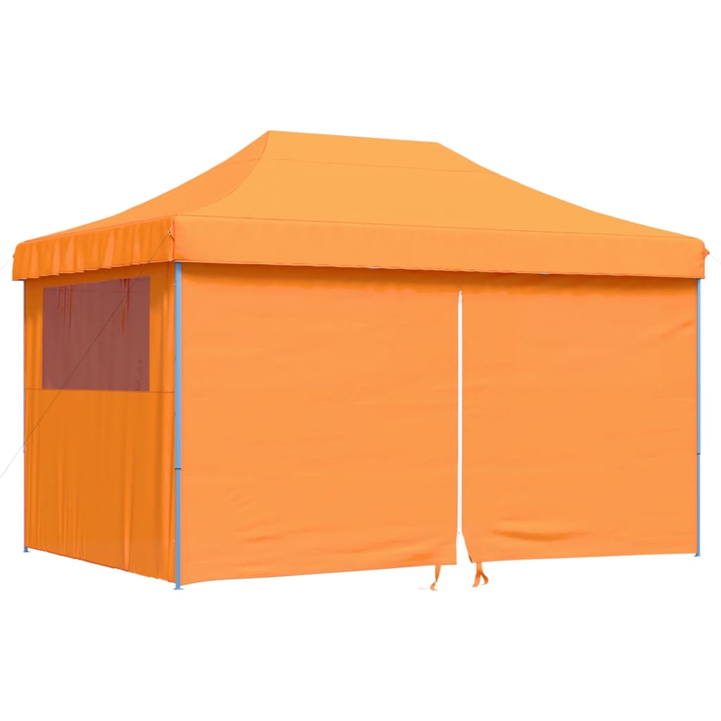 Foldable Party Tent Pop-Up with 4 Sidewalls Orange