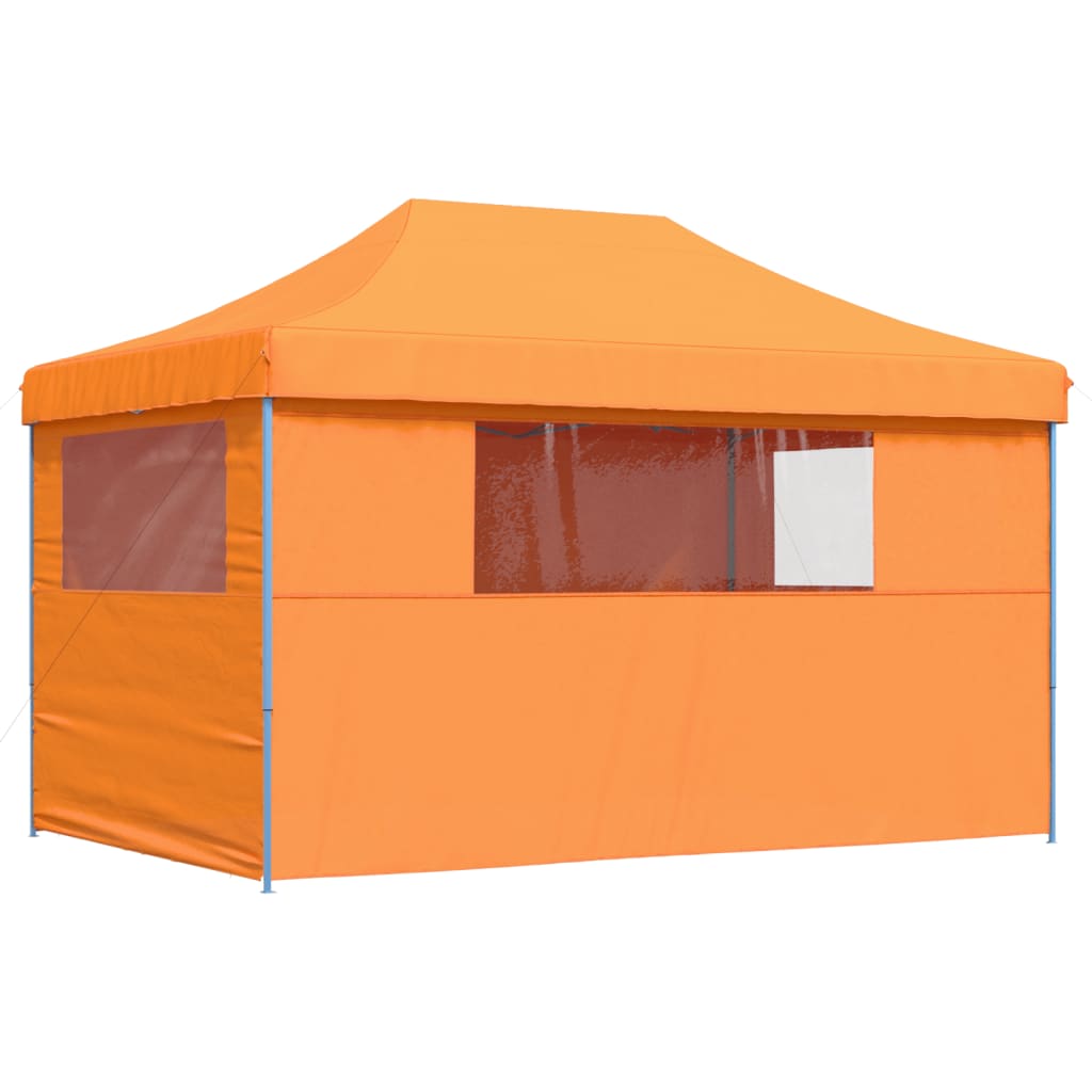 Foldable Party Tent Pop-Up with 4 Sidewalls Orange