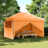 Foldable Party Tent Pop-Up with 4 Sidewalls Orange