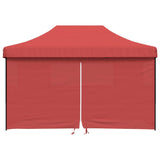 Foldable Party Tent Pop-Up with 4 Sidewalls Burgundy