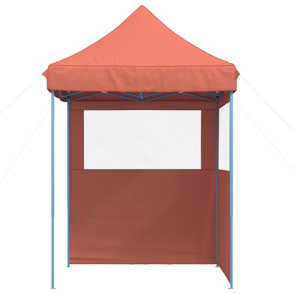 Foldable Party Tent Pop-Up with 2 Sidewalls Terracotta