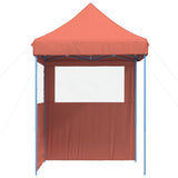 Foldable Party Tent Pop-Up with 2 Sidewalls Terracotta