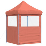 Foldable Party Tent Pop-Up with 2 Sidewalls Terracotta