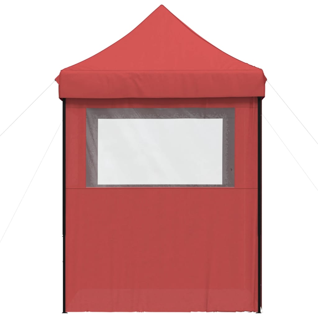 Foldable Party Tent Pop-Up with 4 Sidewalls Burgundy