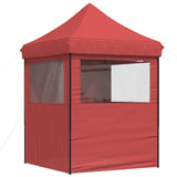 Foldable Party Tent Pop-Up with 4 Sidewalls Burgundy