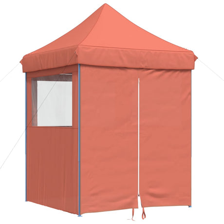 Foldable Party Tent Pop-Up with 4 Sidewalls Terracotta