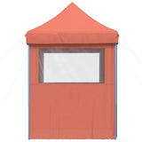 Foldable Party Tent Pop-Up with 4 Sidewalls Terracotta