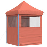 Foldable Party Tent Pop-Up with 4 Sidewalls Terracotta