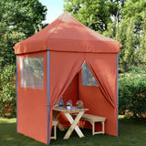 Foldable Party Tent Pop-Up with 4 Sidewalls Terracotta