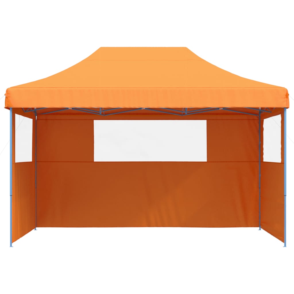 Foldable Party Tent Pop-Up with 3 Sidewalls Orange