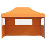Foldable Party Tent Pop-Up with 3 Sidewalls Orange