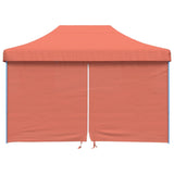 Foldable Party Tent Pop-Up with 4 Sidewalls Terracotta